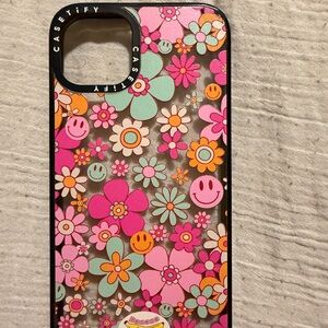 Casetify Smiley Floral Phone Case - Pink and Orange iPhone 13